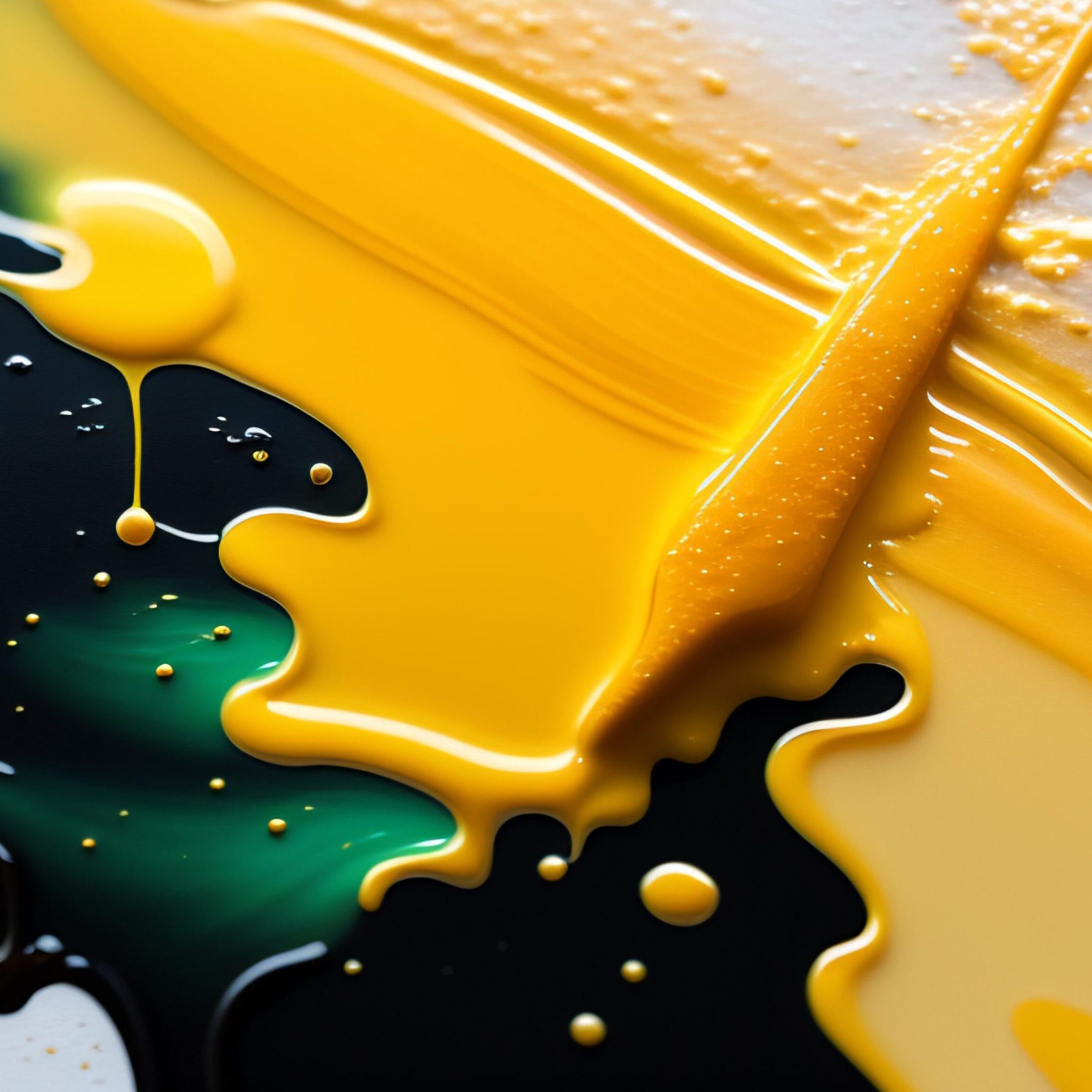 close-up-paint-with-green-yellow-paint